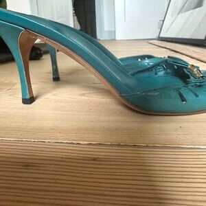 Gucci turquiose slide sandals